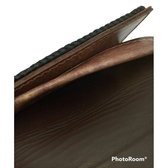 Vintage Wallet Hand Tooled Leather Wallet Hummingbird Floral Scene Whipstitched - Picture 9 of 10